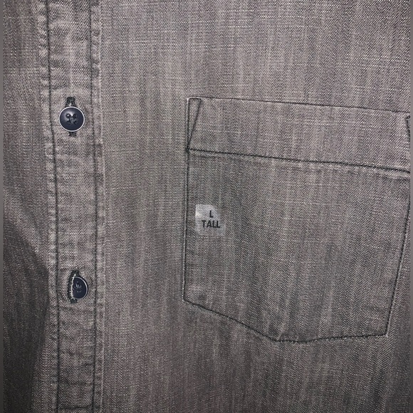 Mens Grey Express Button Down - Picture 3 of 5